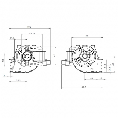Ventilatorul tangențial pentru semineu cu peleți TRIAL THS24B6-026 - TFA661-D6 [3]