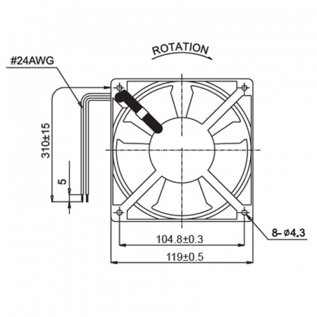 Ventilator de racire axial 120x120x38 mm A12B23HTBMT [1]