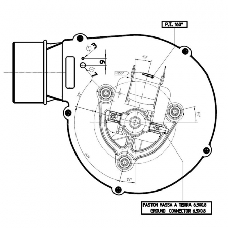 Extractor - ventilator de fum pentru sobe pe peleti FERGAS 260912 [3]