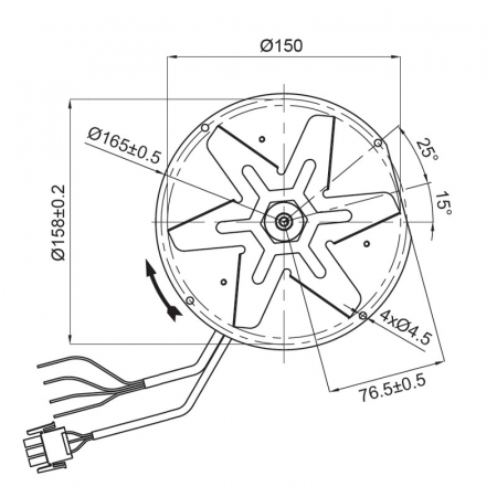 Extractor de fum  pentru sobe cu peleți , motor ECOFIT 2RECA3 [2]