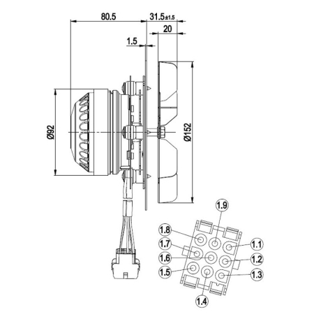 Extractor ventilator de fum EBM R2E150-AN91-66 [2]