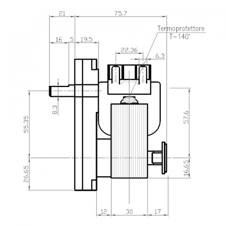 Motoreductor 2RPM centrale peleti ax 9,5mm [2]