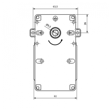 Motoreductor 1.5 RPM ax 9,5mm   K9113000 [3]