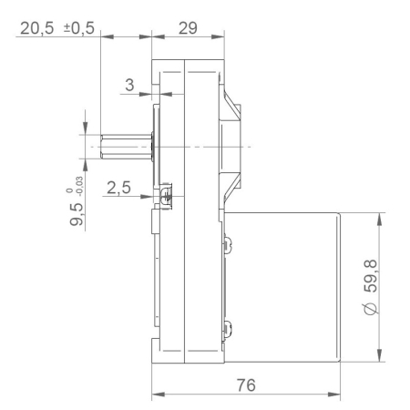 Motoreductor24V  4 RPM  fără perii de IPC GMF440D901 [2]