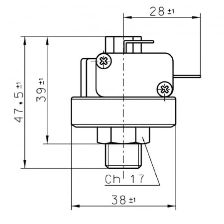 Presostat apă reglabil 2 - 6 bar XP110 [1]