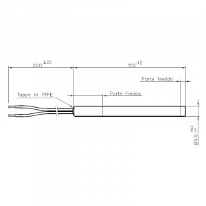 Rezistenta bujie 9,9mm 155mm 300w HT62685 [1]