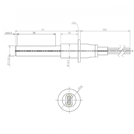 Rezistenta ceramica cu guler 107 mm 300 W [1]