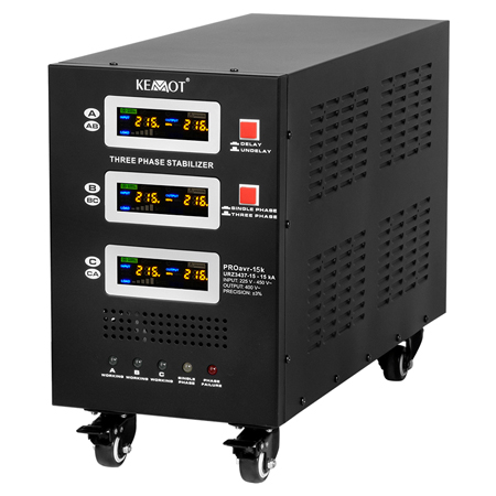 Produse - Stabilizator 15KVA  trifazat cu servomotor  KEMOT