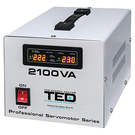 Stabilizatoare tensiune UPS - Stabilizator tensiune cu servomotor 2100VA TED