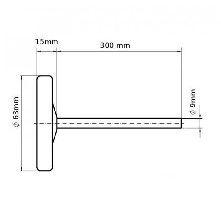 Termometru de cuptor cu sonda liniara 300mm  0-500°C [3]