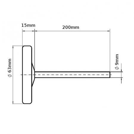 Termometru de cuptor cu sonda liniara 200 mm 500°C [1]