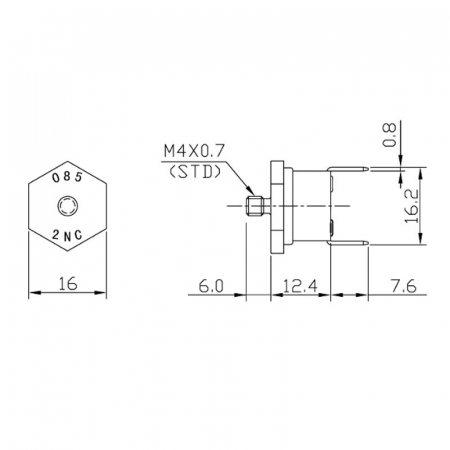 Termostat cu șurub bimetalic 135 °C [2]