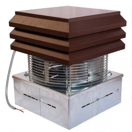 Ventilatoare Fum - Ventilator șemineu,  cos de fum patrat 2500 m³/h 300°C