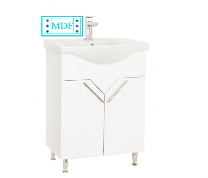 Set Baza front MDF si Lavoar seria 102, 60 cm, alb [1]