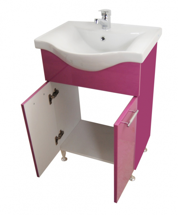 Set Baza front MDF si Lavoar seria 153, 55 cm, violet [2]