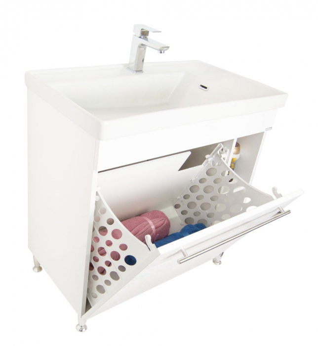 Set Baza front MDF si Lavoar seria 270, cos de rufe, 80 cm, alb [1]