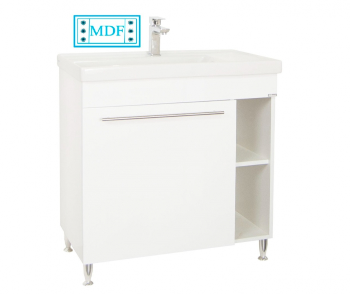 Set Baza front MDF si Lavoar seria 270, cos de rufe, 80 cm, alb [2]