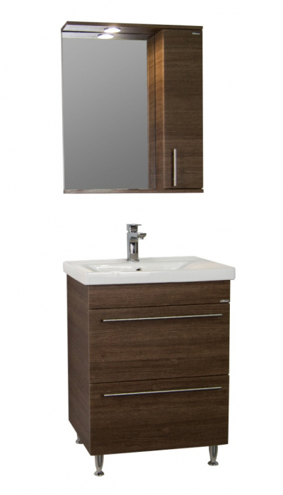 Set Baza front MDF si Lavoar seria 754, cu sertare, 60 cm, bambus [4]