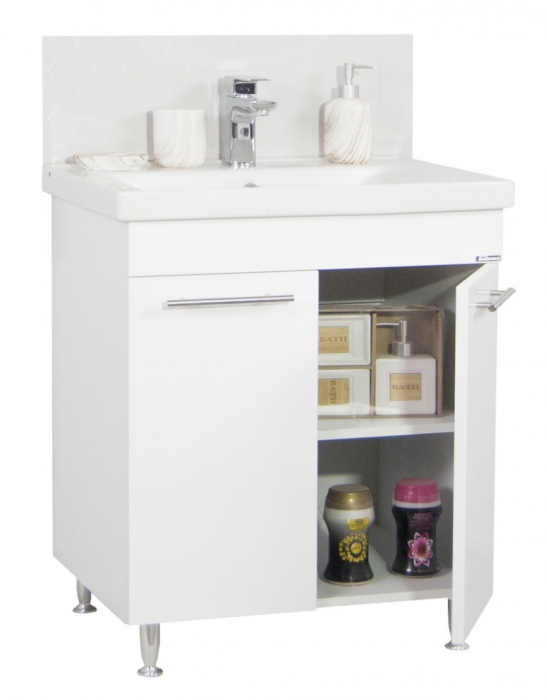 Set Baza front MDF si Lavoar seria 754, 70 cm, alb [2]