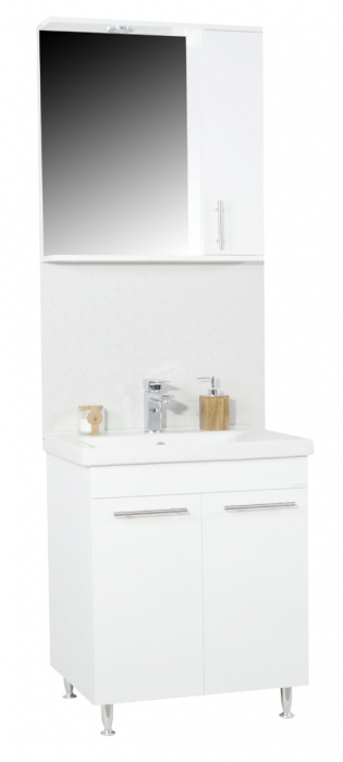 Set Baza front MDF si Lavoar seria 754, 70 cm, alb [3]