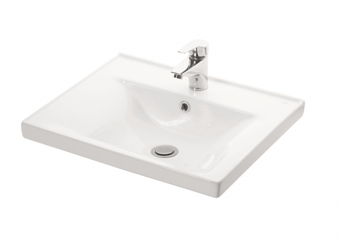 Set Baza front MDF si Lavoar seria 772, 60 cm, alb rustic [3]