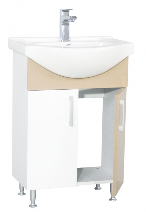 Set Baza si Lavoar seria 001, eco, 55 cm, cappuccino [2]