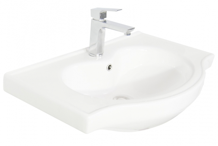 Set Baza front MDF si Lavoar seria 050, 70 cm alb/antracit [3]