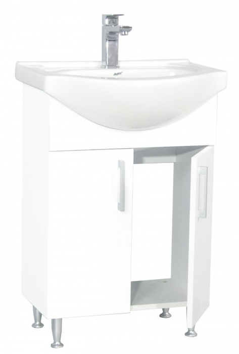 Set Baza si Lavoar seria 005, eco, 56 cm, alb [2]
