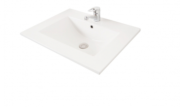 Set Baza cu front MDF si Lavoar, seria 056, 50cm, sertare, alb, antracit [5]