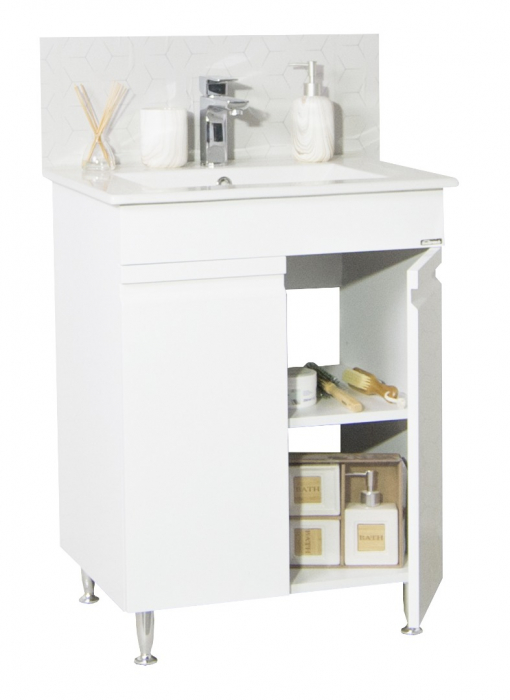 Set Baza front MDF si Lavoar seria 086, 60 cm, alb [2]