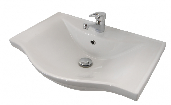 Set Baza front MDF si Lavoar seria 110, 65 cm, alb [3]
