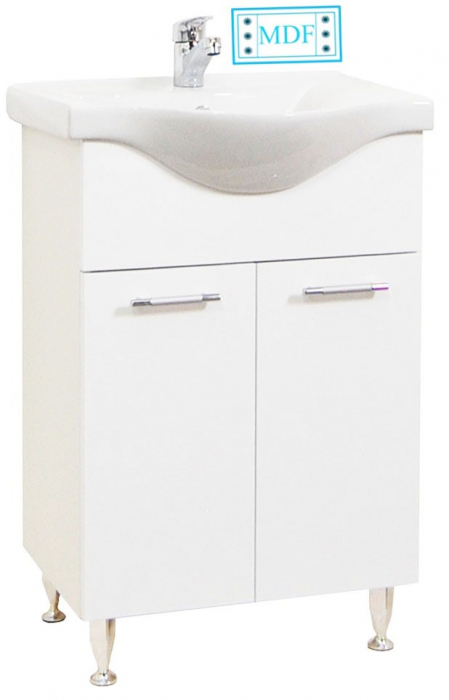 Set Baza front MDF si Lavoar seria 153, 60 cm, alb [1]