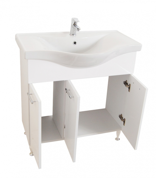 Set Baza front MDF si Lavoar seria 153, 80 cm, alb [2]