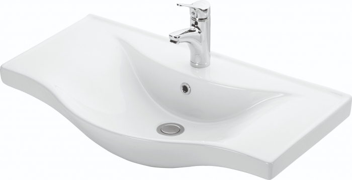 Set Baza front MDF si Lavoar seria 153, 80 cm, alb [3]