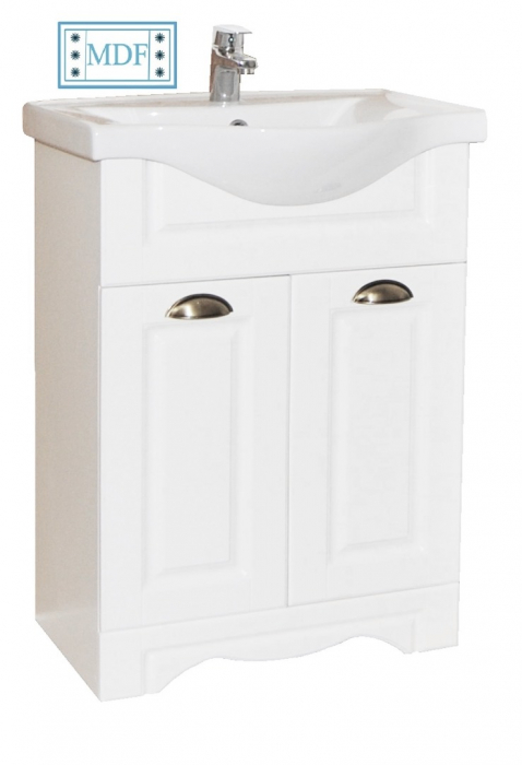 Set Baza front MDF si Lavoar seria 172, 55 cm, alb rustic [1]