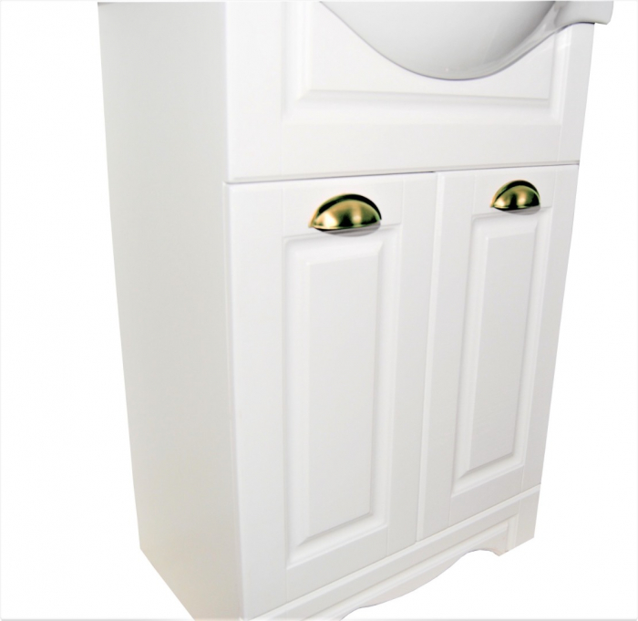 Set Baza front MDF si Lavoar seria 172, 55 cm, alb rustic [2]
