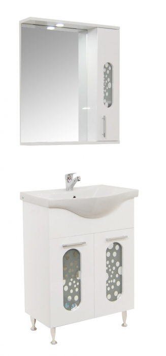 Set Baza front MDF si Lavoar seria 177, 55 cm, alb [3]