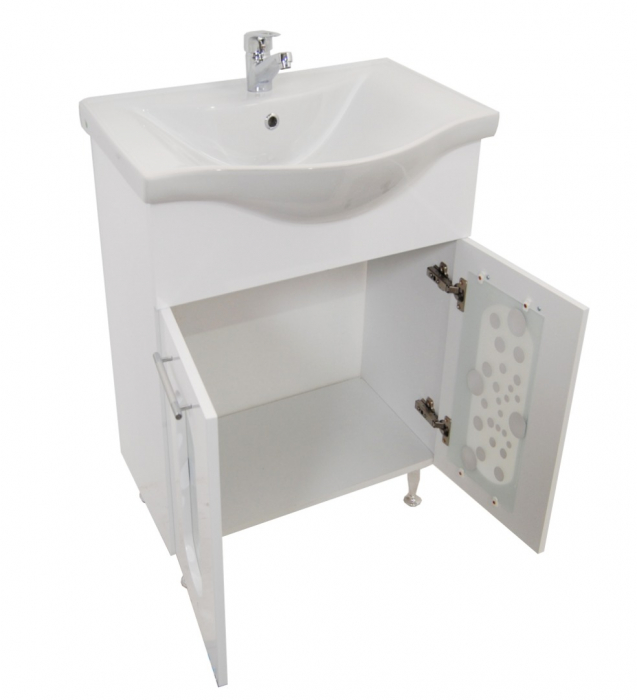 Set Baza front MDF si Lavoar seria 177, 55 cm, alb [5]