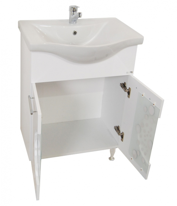 Set Baza front MDF si Lavoar seria 178, 55 cm, alb [3]
