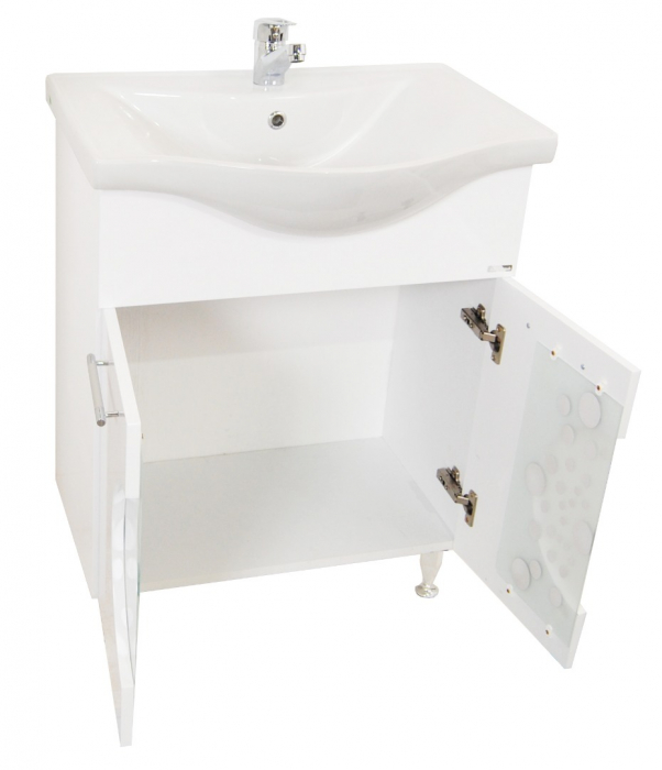 Set Baza front MDF si Lavoar seria 178, 65 cm, alb [2]