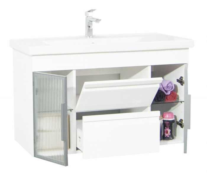 Set Baza si Lavoar, seria 758, 100 cm, alb [2]