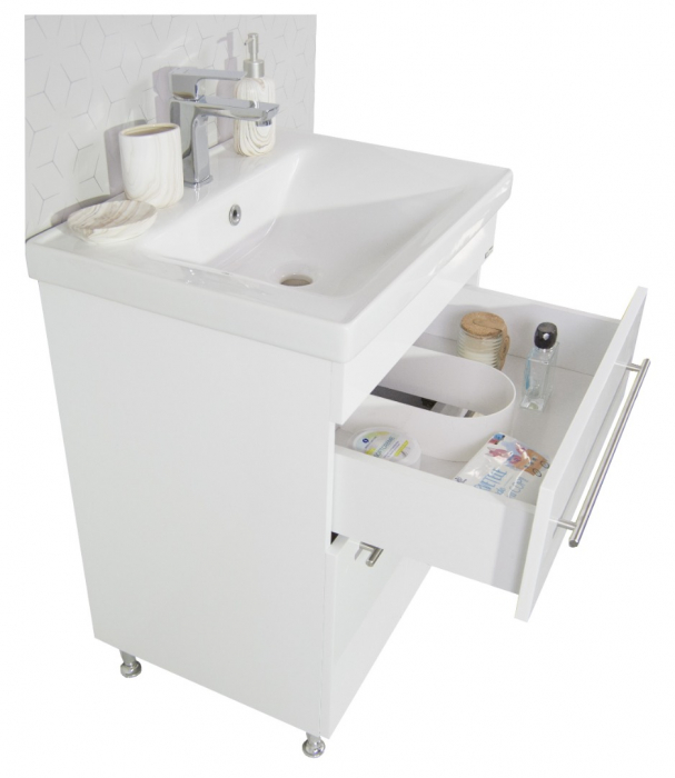 Set Baza front MDF si Lavoar seria 765, 60 cm, alb [3]