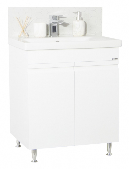 Set Baza front MDF si Lavoar seria 786, 76 cm, alb [1]