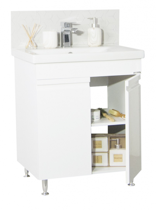 Set Baza front MDF si Lavoar seria 786, 76 cm, alb [2]