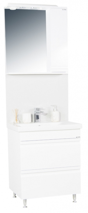 Set Baza front MDF si Lavoar seria 786, cu sertare, 70 cm, alb [4]