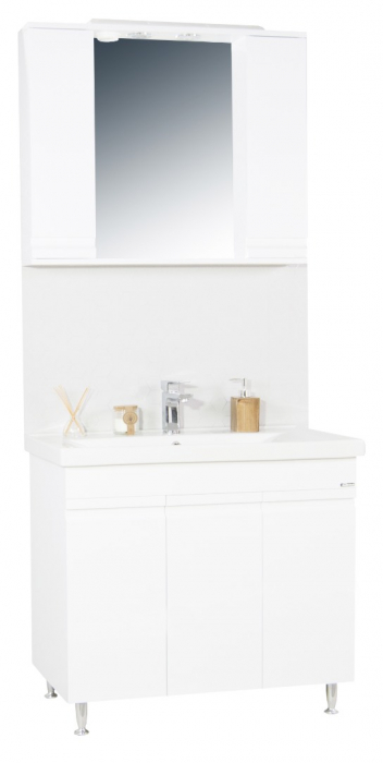 Set Baza front MDF si Lavoar seria 786, 90 cm, alb [3]