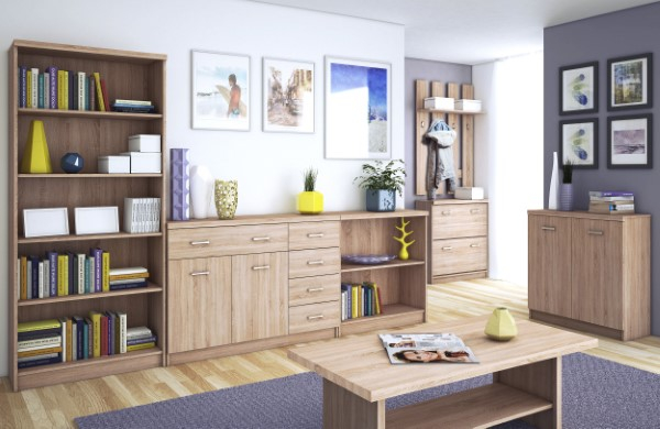 Biblioteca deschisa TOP MIX, stejar sonoma, 80x33x183 cm [4]
