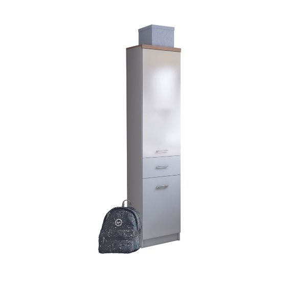 Biblioteca TOP MIX, 2 usi, 1 sertar, alb, 40x33x183 cm [2]