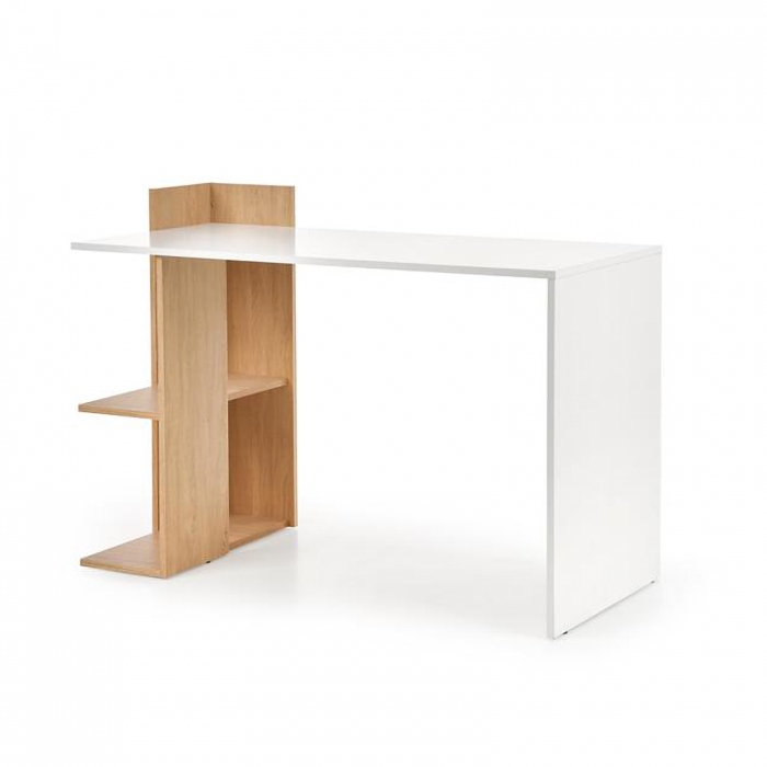 Birou FINO, cu rafturi, stejar + gri antracit, 122x57x85 cm - ExpoMob [3]