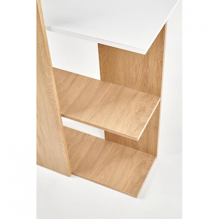 Birou FINO, cu rafturi, stejar + gri antracit, 122x57x85 cm - ExpoMob [6]